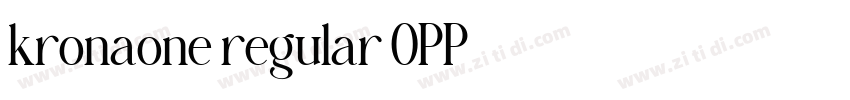 kronaone regular OPP字体转换